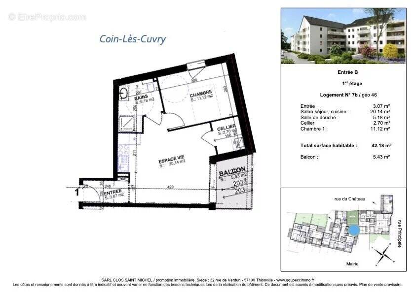Appartement à COIN-LES-CUVRY