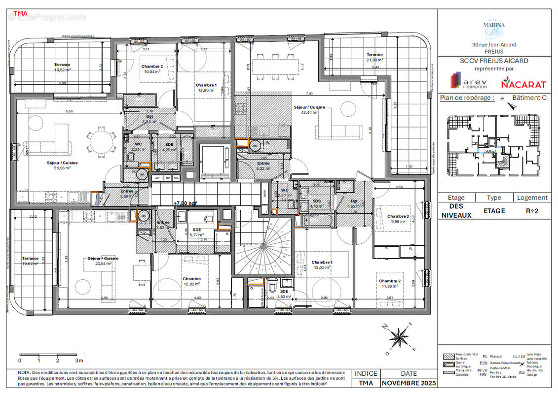 Appartement 2 pieces de 47 m², une chambre, terrasse de 11 m²  et un stationnement - photo 5