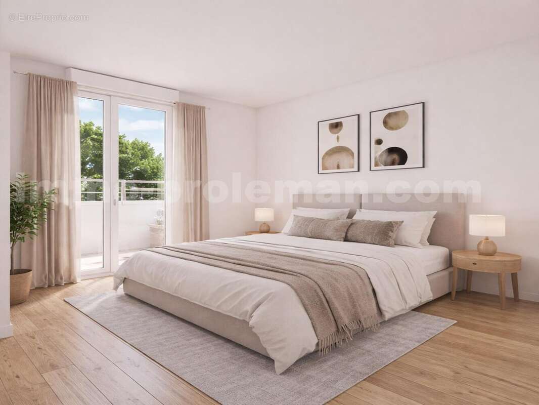 Appartement_T3_Bons-en-Chablais_Genève_Ceva_tramway_Suisse_investissement_Séjour_Cuisine_balcon_chambre_ - Appartement à BONS-EN-CHABLAIS