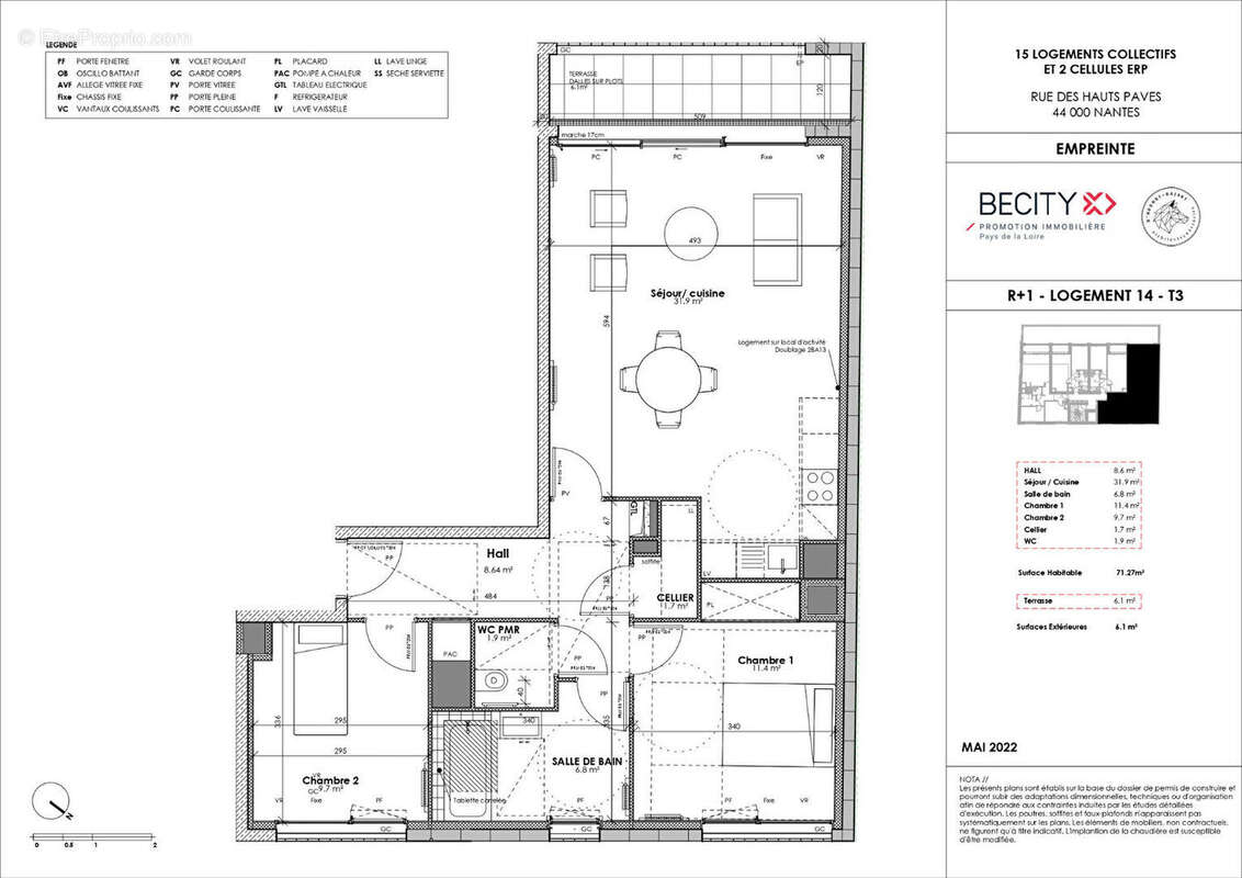 Appartement à NANTES