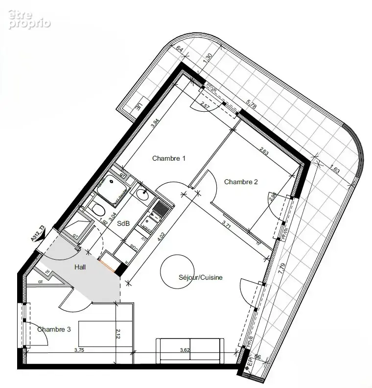 Appartement 4 pièces 62 m² à vendre à Cagnes-Sur-Mer (06800) - photo 3