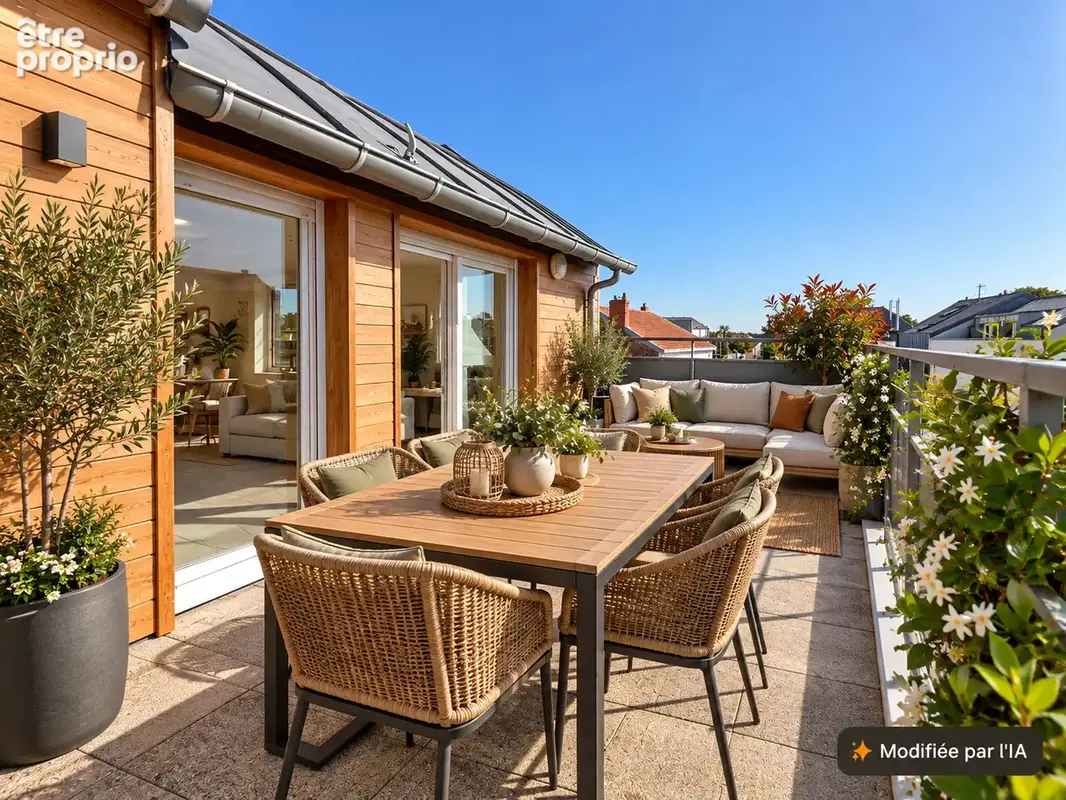 Nantes Perverie - Longchamp : Appartement T3 de 70 m2 au dernier étage, terrasse plein sud de 10 m2 et garage - photo 13