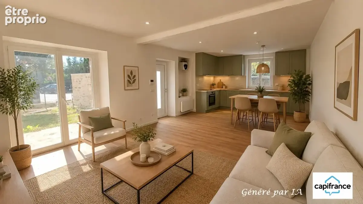 Maison de ville rénovée à vendre, 4 pièces, jardin - SAINT VRAIN - photo 2