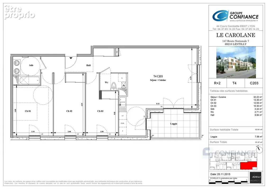 Appartement 84 m² à Lentilly  - photo 3