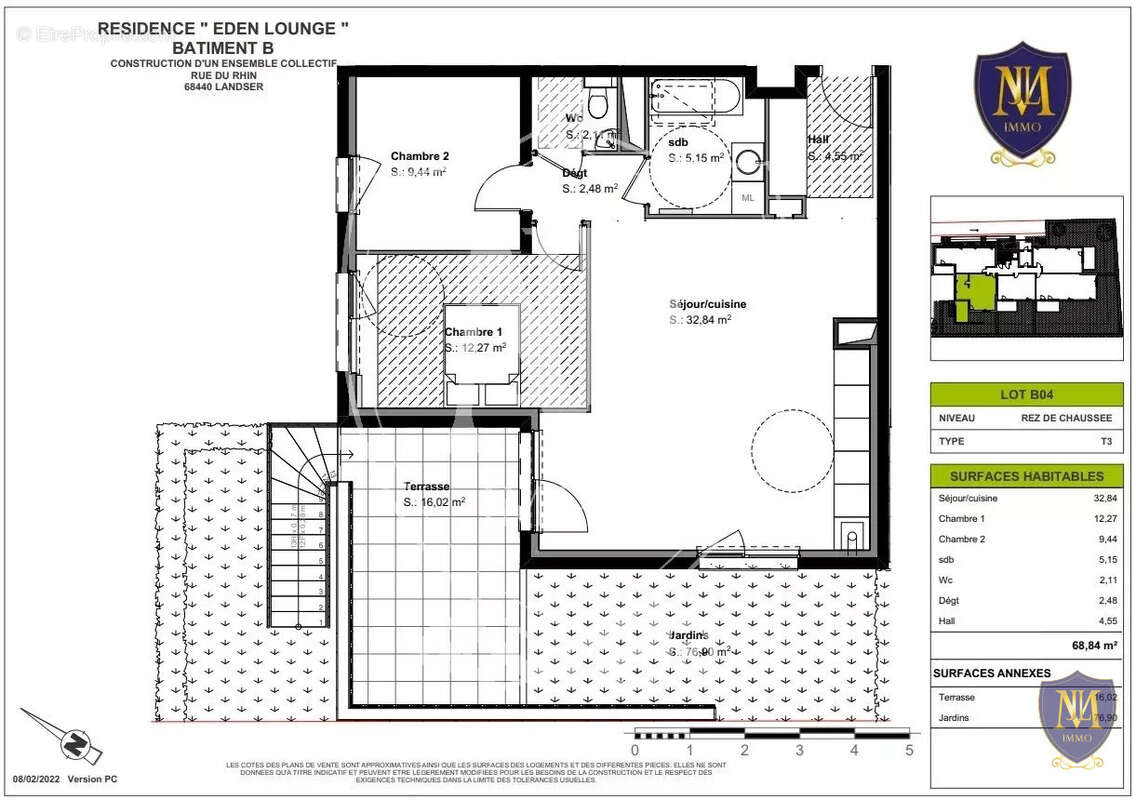 Landser en rez-de-jardin lumineux appartement f3 au calme - photo 2