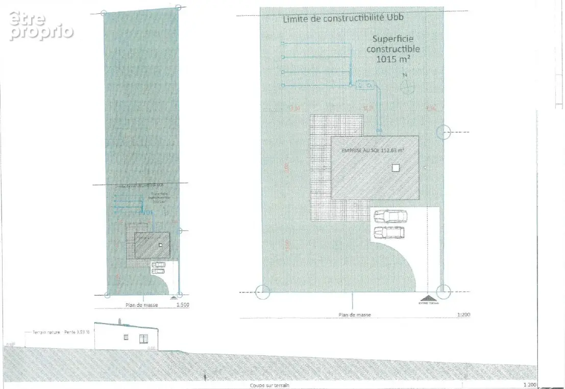 Terrain constructible 2608 m². Lanouée - photo 2