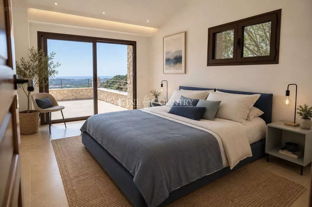 Vente villa de prestige à Saint Paul de Vence vue village et mer - photo 9