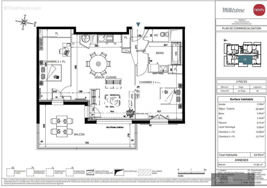 Appartement à LES SABLES-D&#039;OLONNE