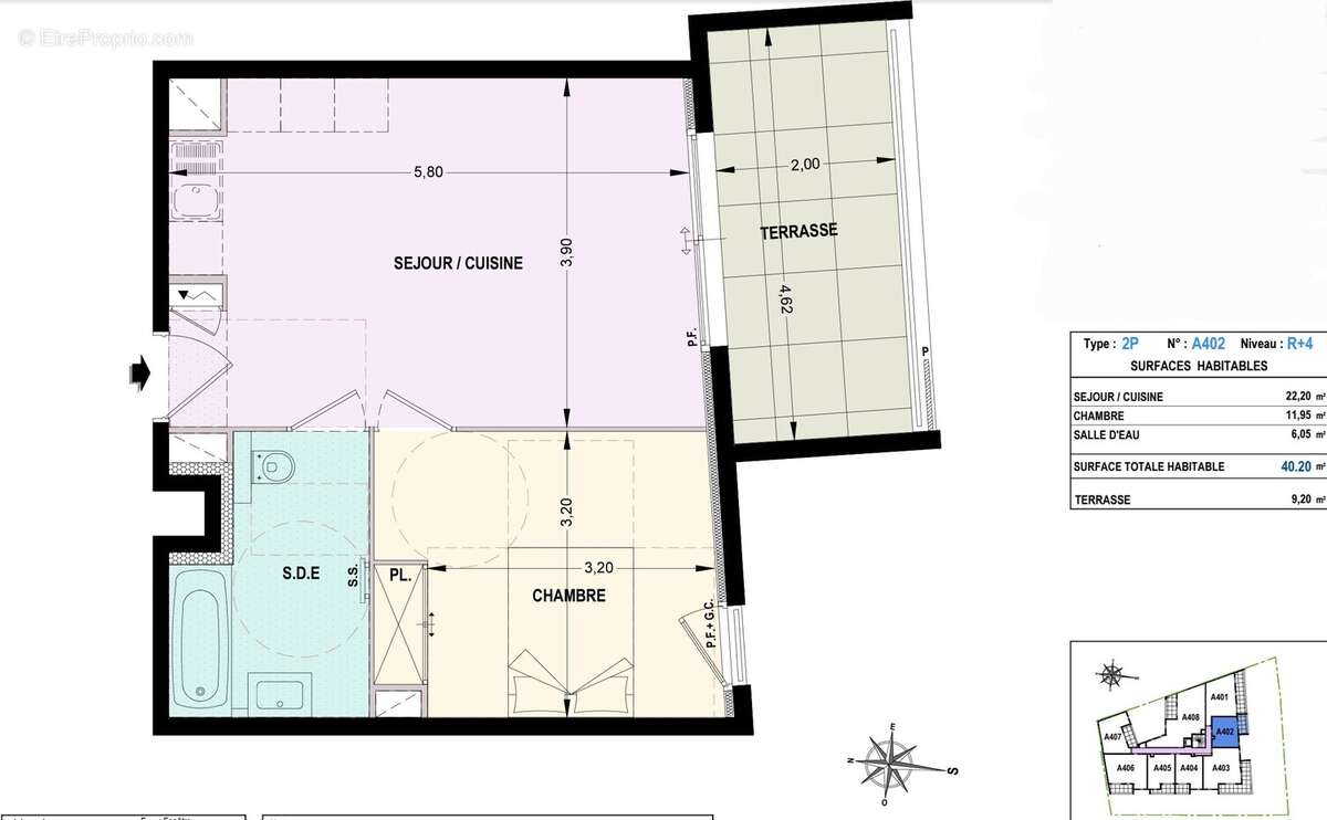 Appartement à LE CANNET