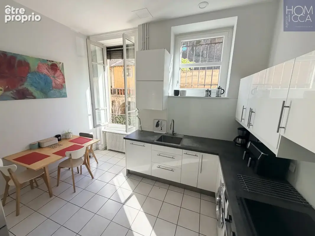 Lyon 5 vieux lyon quais immeuble ancien appartement type 4 106m2 vue saone - photo 4