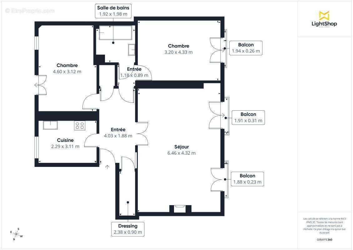 Appartement à PARIS-19E
