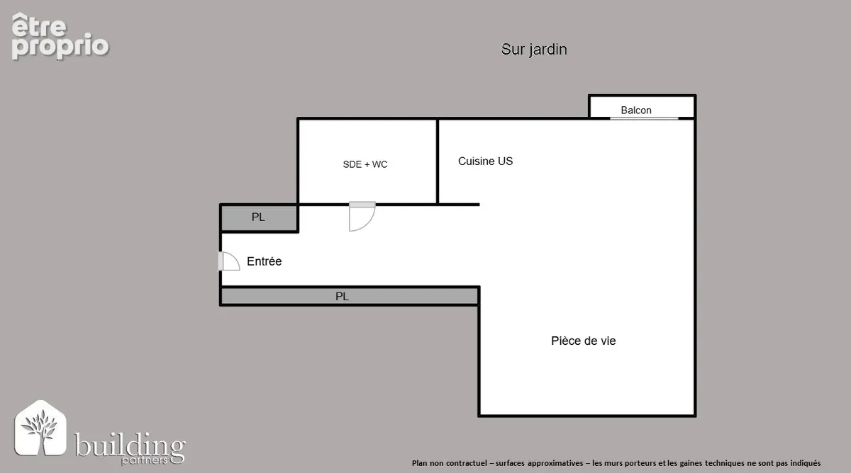 Proche Saussaye - Grand studio - 40,06 m² avec balcon - photo 2