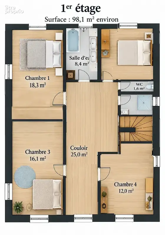 Maison de caractère 272 m² avec piscine  - La Tour-du-Crieu - photo 21