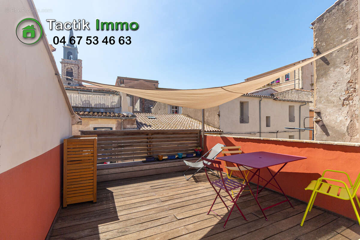 Sète, Quartier Haut, maison atypique, terrasse. - photo 2