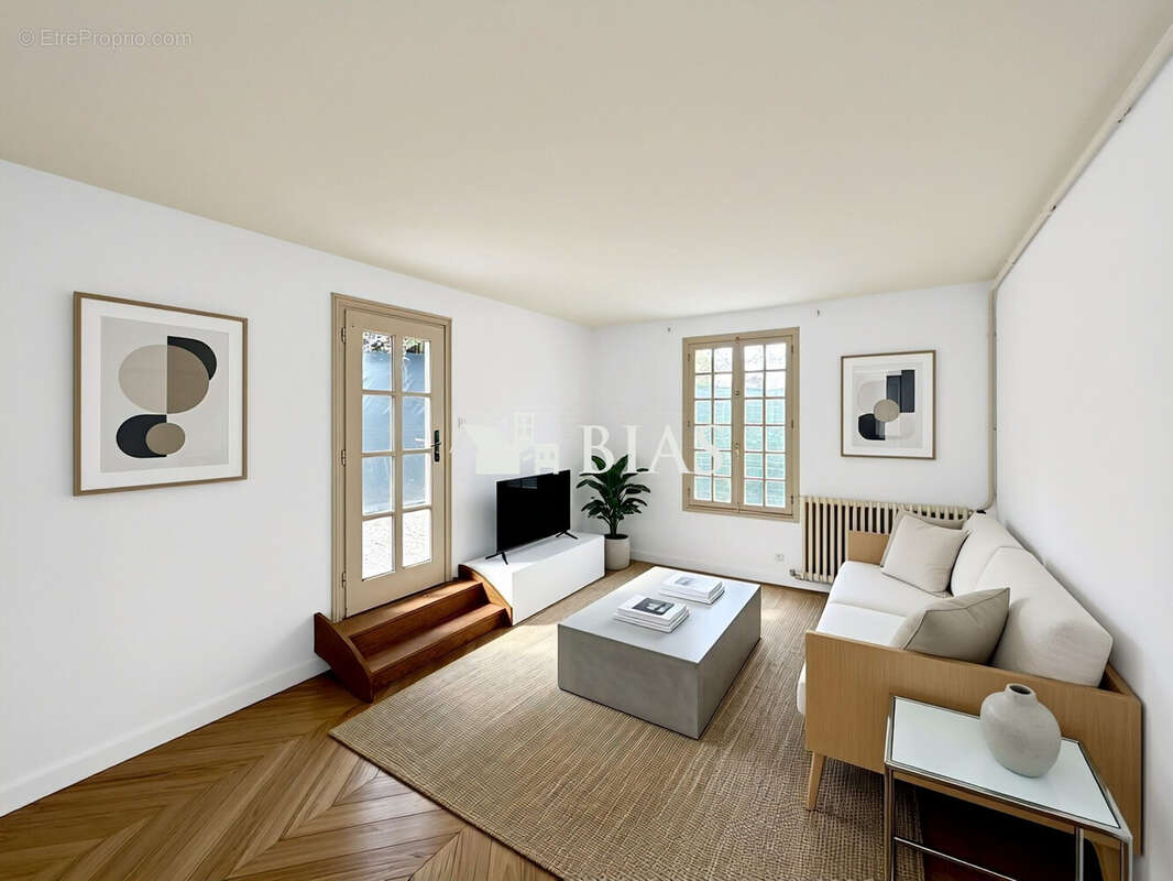Aménagée avec l'IA Salon - Maison à PONT-L'EVEQUE