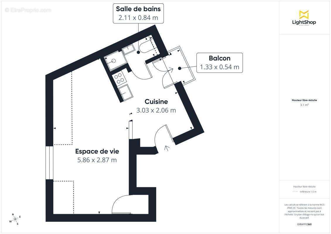 Studio - 25m2 - Avenue D'Iéna - photo 14