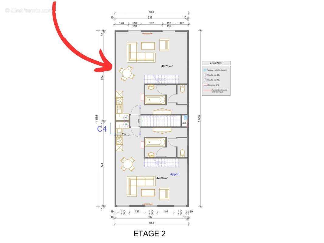 Appartement à SAINT-GENGOUX-LE-NATIONAL