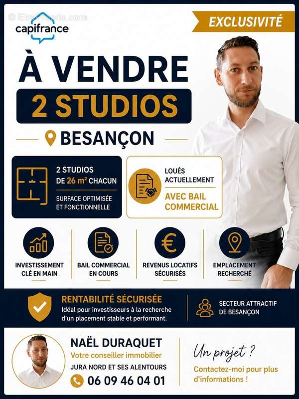 Appartement à vendre 2 pièces BESANCON (25) - photo 2