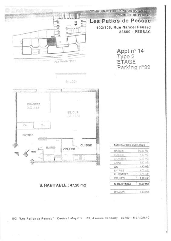 Appartement à PESSAC