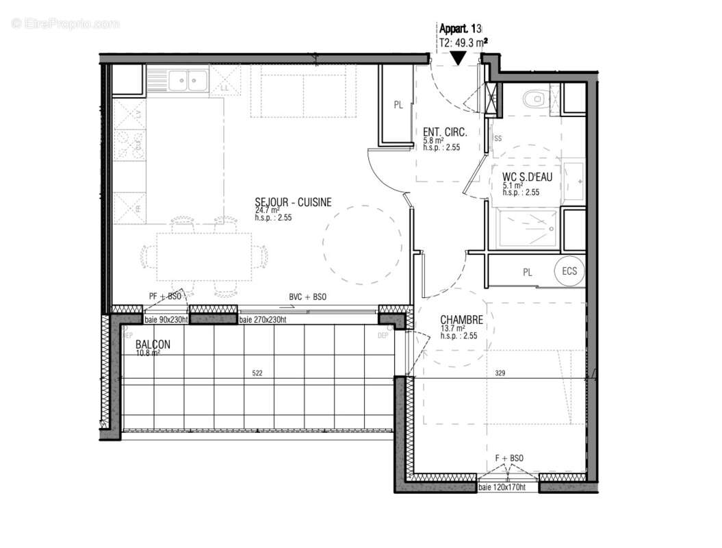 Appartement à LA TOUR-DE-SALVAGNY