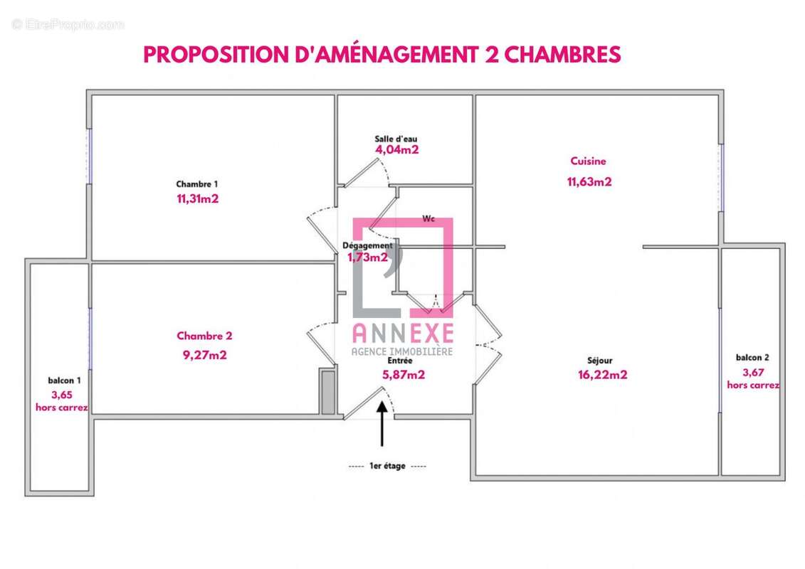 Appartement à FONTAINES-SUR-SAONE