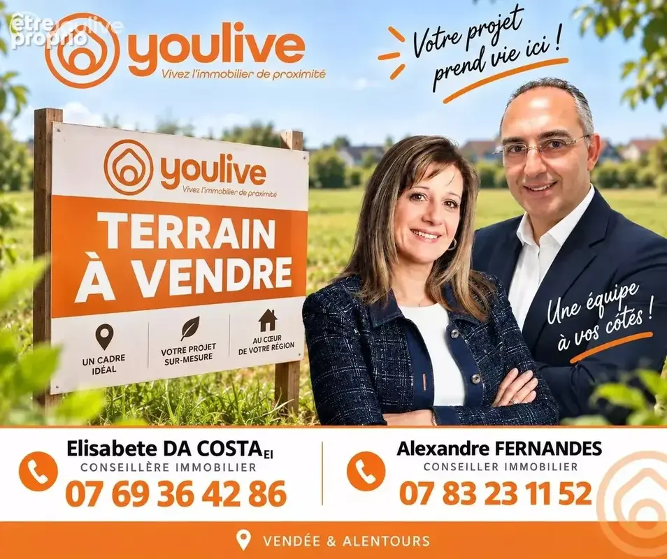 Terrain constructible 601 m² – longeville-sur-mer - photo 2