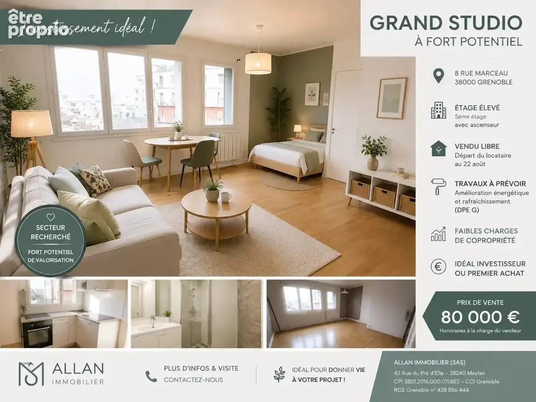 Grand Studio secteur caserne de bonne - photo 1