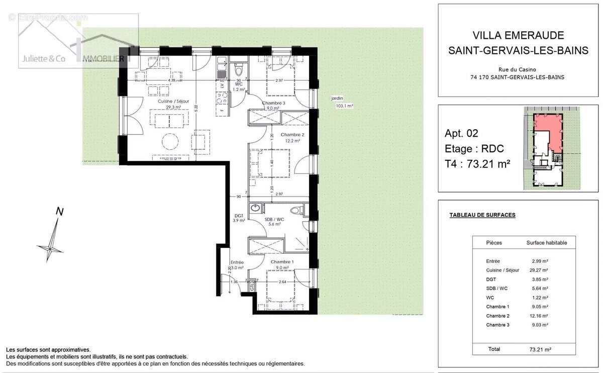 Appartement à SAINT-GERVAIS-LES-BAINS
