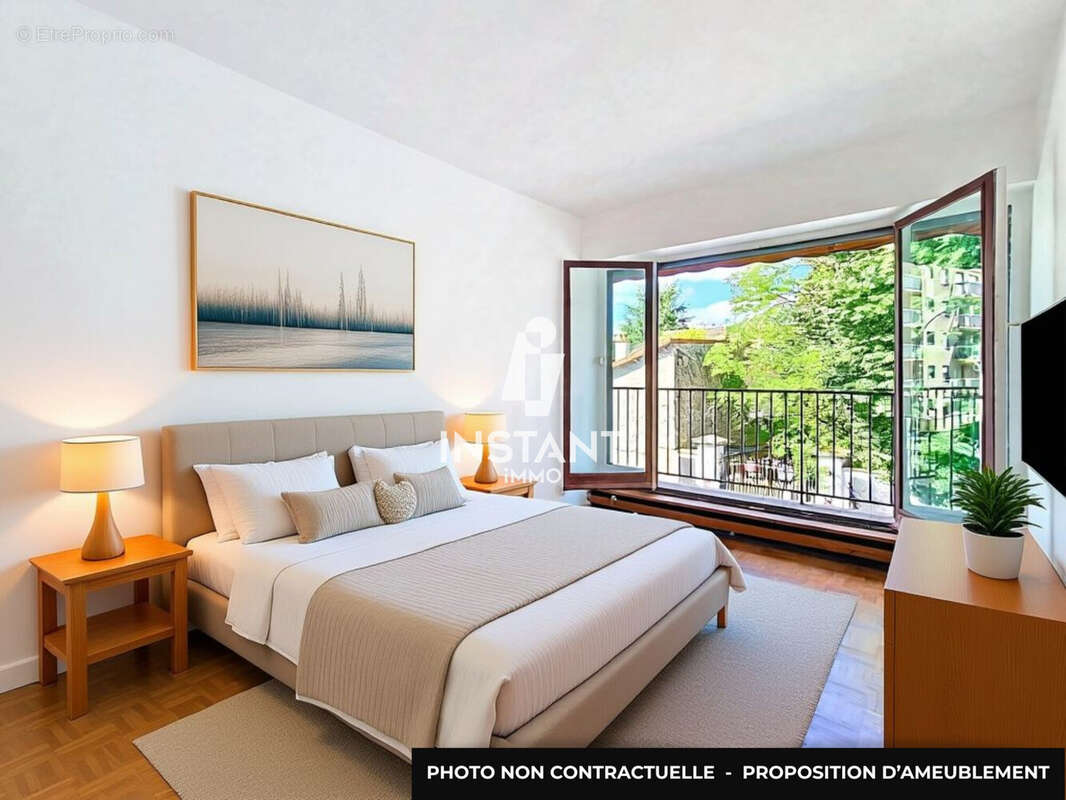 Chambre - Proposition d'ameublement - Appartement à CHOISY-LE-ROI