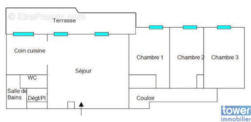Appartement T4 de 90 m2 avec terrasse   Centre-ville   Résidence sécurisée - photo 15