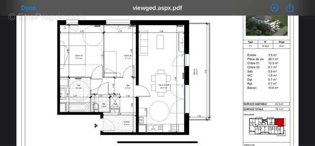 Appartement à MARQUETTE-LEZ-LILLE