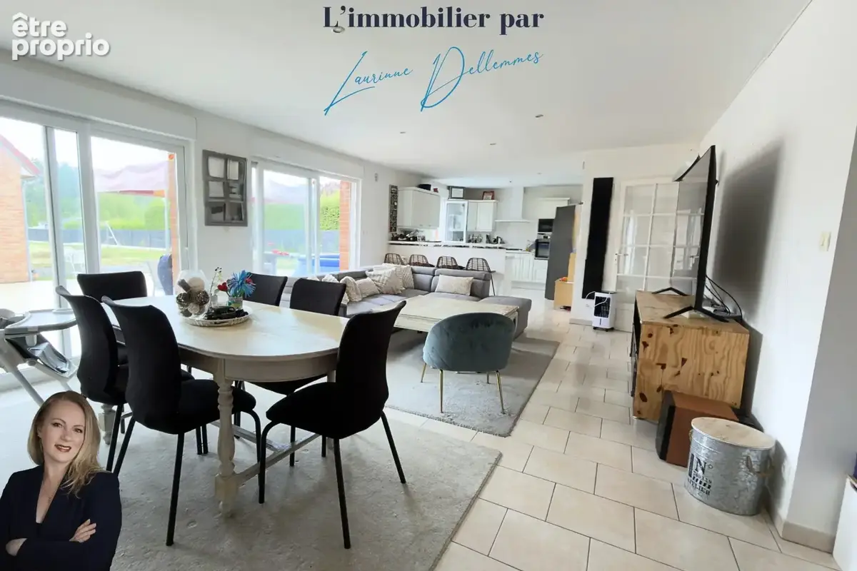 Pavillon individuel semi plain-pied 130 m2, 4 chambres avec garage et son studio indépendant de 30m2 - Thun Saint Amand (59) de  - photo 3