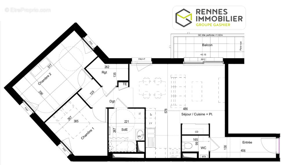 Appartement à LIFFRE