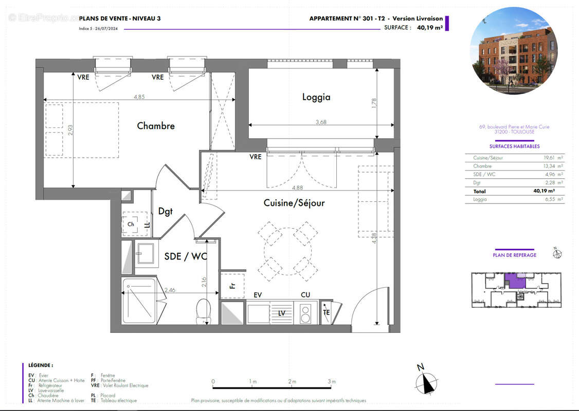 Appartement à TOULOUSE