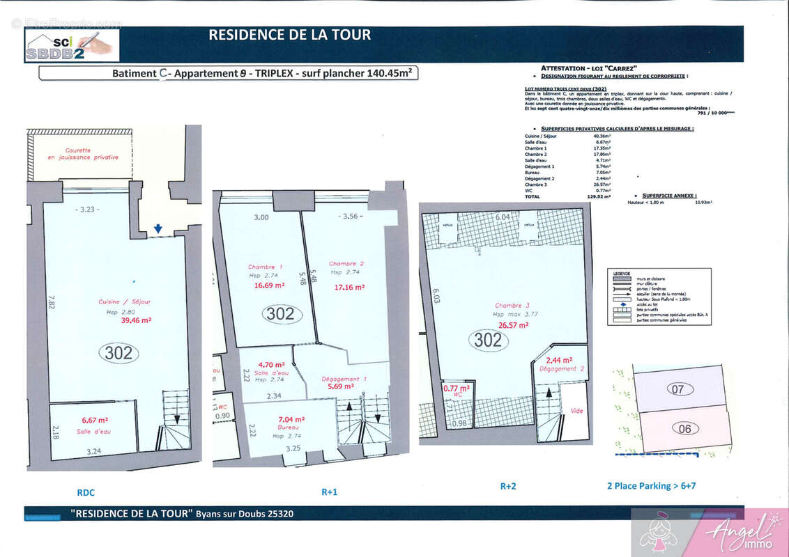 Appartement à BYANS-SUR-DOUBS