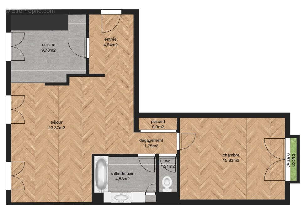 Appartement à MARSEILLE-4E