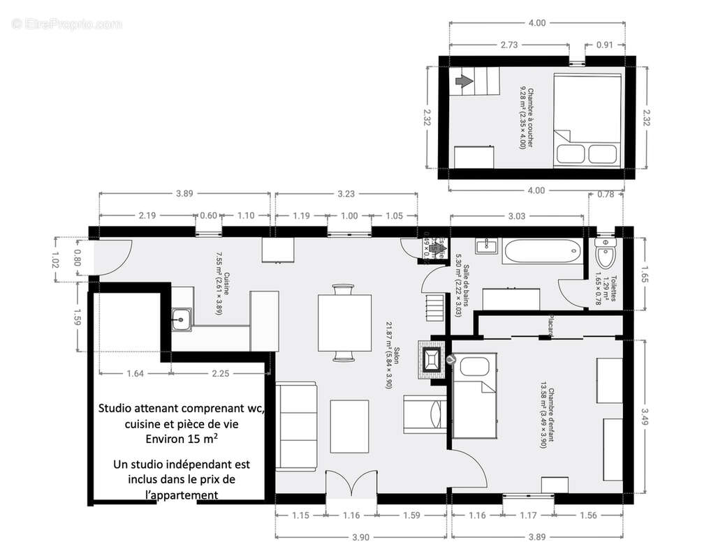 Appartement à PARIS-19E