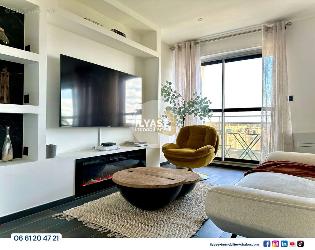 Appartement T4 avec vue unique  Centre-ville Chalon-sur-Saône  Spa  Balcon - photo 8