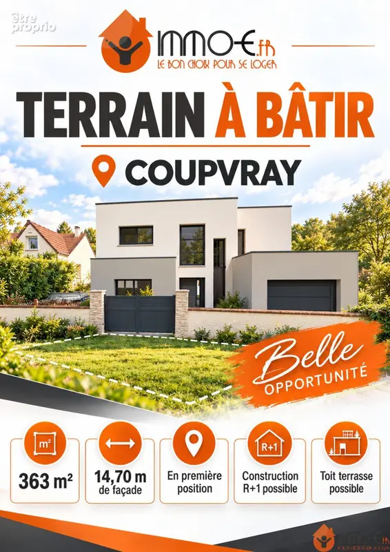 Photo Terrain à Coupvray au prix de 185 000€