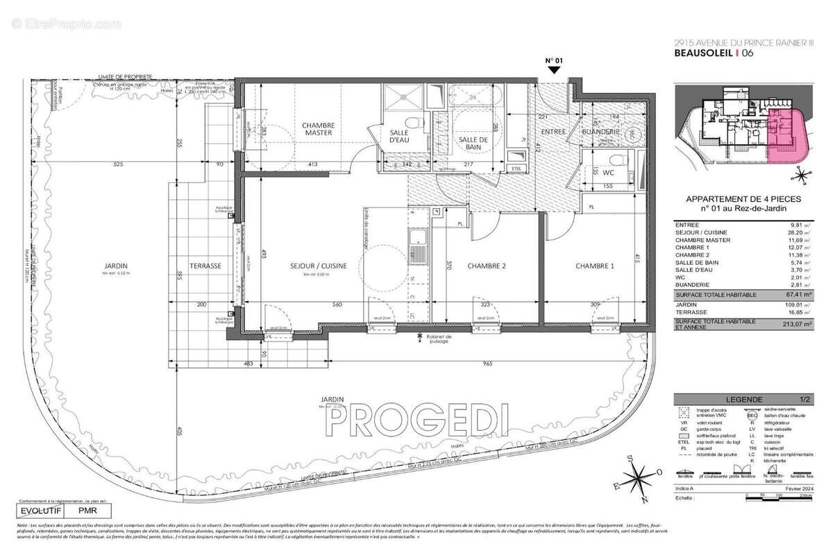Appartement à BEAUSOLEIL