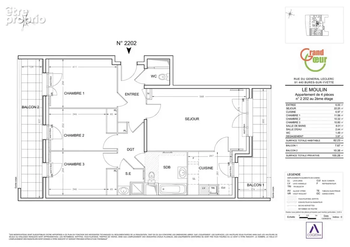 Exclusivite - a vendre appartement 4 pieces de 82,62 m2, bures-sur-yvette - photo 11