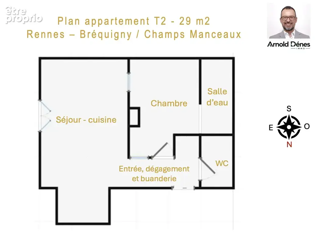 T2 confortable et lumineux Rennes Bréquigny proche toutes commodités - photo 10