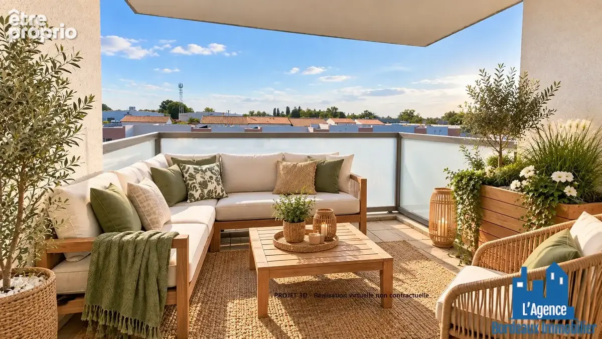 Exclusivité !! bruges - tasta - appartement type 2 de 53 m² - terrasse 6m² - 1 place de parking ss-sol- un cellier - vendu loué  - photo 8