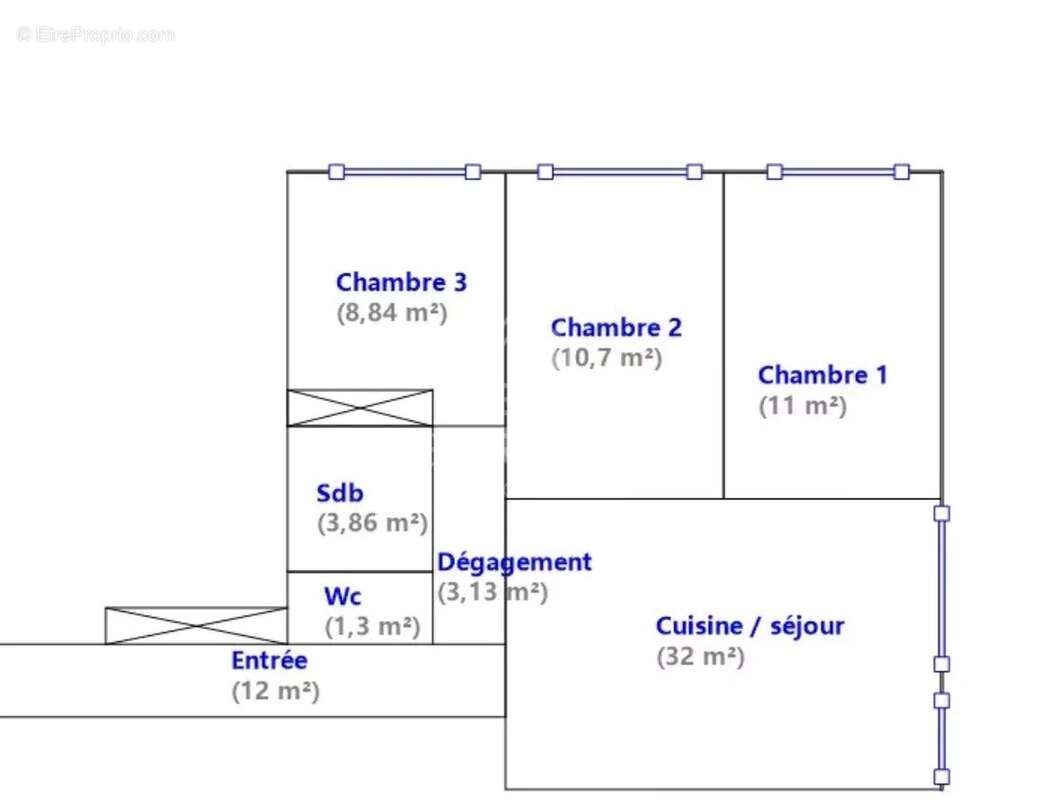 Appartement à PARIS-13E