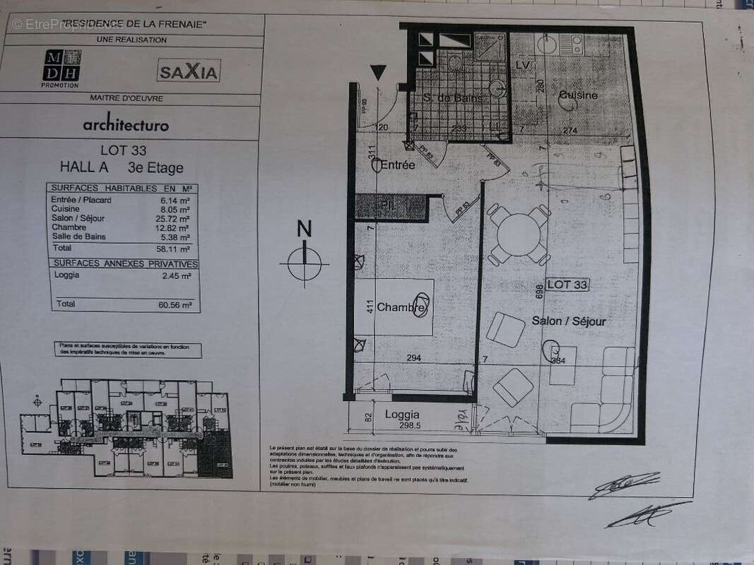 À Montévrain : agréable appartement T2 au 3ème étage, orienté Sus-Est sans vis-à-vis - photo 5