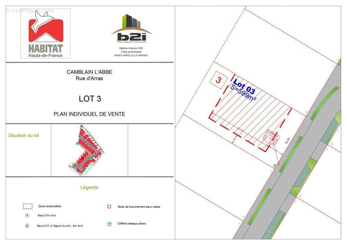 Terrain à CAMBLAIN-L'ABBE