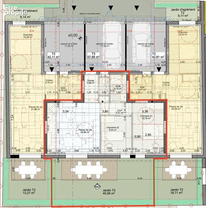A VENDRE - Surface brute de 63 m2 à Labergement-Sainte-Marie - photo 3