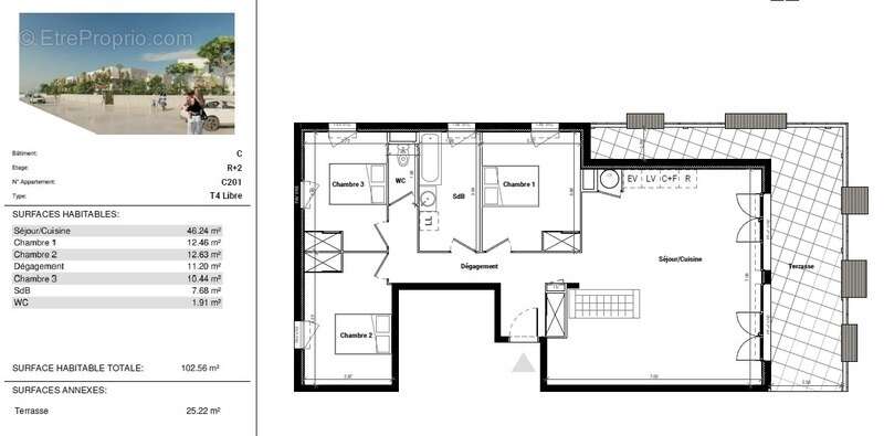  Devenez propriétaire de votre grand T4 à Frontignan – Terrasse, parking ou garage – À partir de 299 000 € - photo 8