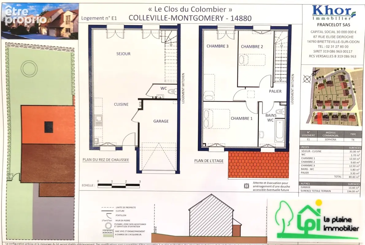 Maison de  4/5 pièces offrant 80,40m² habitables , 3 chambres sur un terrain de 194m² - photo 2