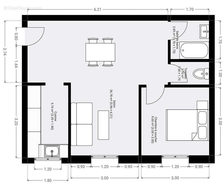 Appartement à PARIS-20E